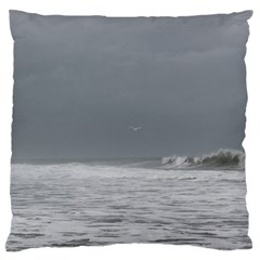 Stormy Seas Large Flano Cushion Case (two Sides) by TheLazyPineapple