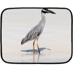 Beach Heron Bird Double Sided Fleece Blanket (mini)  by TheLazyPineapple