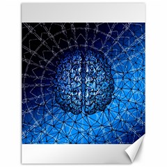 Brain Web Network Spiral Think Canvas 12  X 16  by Vaneshart