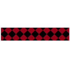 Block Fiesta Black And Carmine Red  Large Flano Scarf  by FashionBoulevard