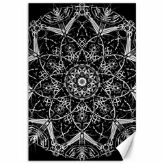 Black And White Pattern Canvas 12  X 18  by Sobalvarro