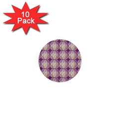 Doily Only Pattern Purple 1  Mini Buttons (10 Pack)  by snowwhitegirl