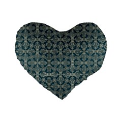 Pattern1 Standard 16  Premium Flano Heart Shape Cushions by Sobalvarro