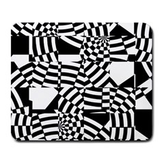 Black And White Crazy Pattern Large Mousepads by Sobalvarro