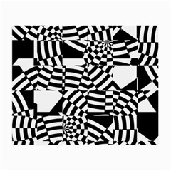 Black And White Crazy Pattern Small Glasses Cloth by Sobalvarro