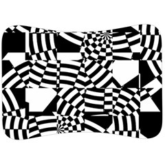 Black And White Crazy Pattern Velour Seat Head Rest Cushion by Sobalvarro