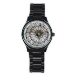 Pattern Abstract Structure Art Stainless Steel Round Watch Front