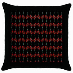 Red Silver Background Electric Throw Pillow Case (black) by Wegoenart