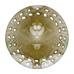 Fractal Background Pattern Creative Round Filigree Ornament (two Sides) by Wegoenart