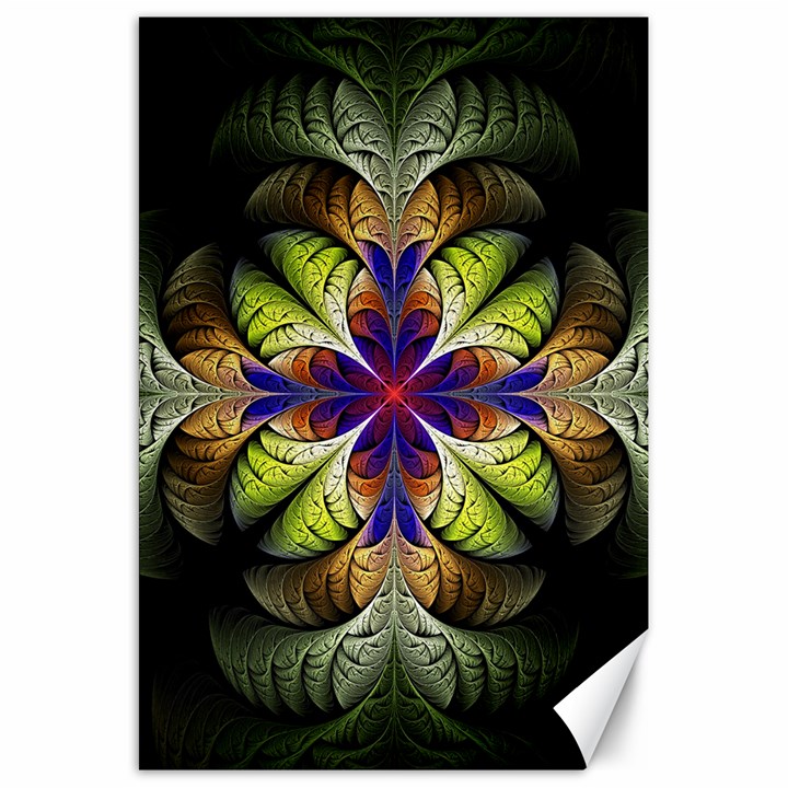 Fractal Flower Fantasy Design Canvas 20  x 30 