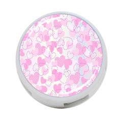 Valentine Background Hearts Bokeh 4-port Usb Hub (two Sides)