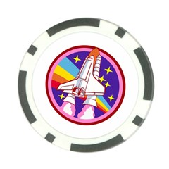 Pink Rainbow Rocket Poker Chip Card Guard (10 Pack)