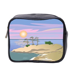 Vacation Island Sunset Sunrise Mini Toiletries Bag (two Sides)