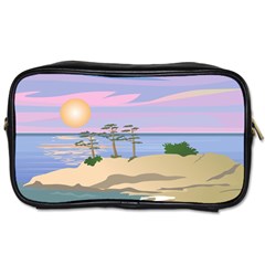 Vacation Island Sunset Sunrise Toiletries Bag (two Sides)