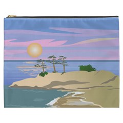 Vacation Island Sunset Sunrise Cosmetic Bag (xxxl)