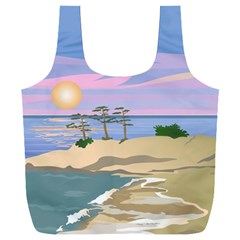 Vacation Island Sunset Sunrise Full Print Recycle Bag (xxxl)