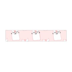 Pattern Pink Cute Sweet Fur Cats Flano Scarf (mini)