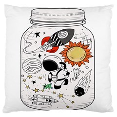 Astronaut Drawing Planet Standard Flano Cushion Case (two Sides)