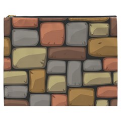 Colorful Brick Wall Texture Cosmetic Bag (xxxl)