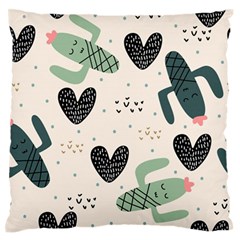 Cute Cactus Plants Seamless Pattern With Children Drawing Baby Kids Apparel Fashion Large Flano Cushion Case (one Side)