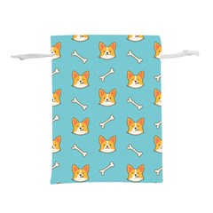 Cute Corgi Dog Face Pattern Lightweight Drawstring Pouch (m)