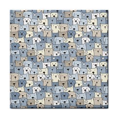 Cute Dog Seamless Pattern Background Face Towel