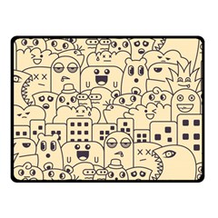 Seamless Pattern With Cute Monster Doodle Fleece Blanket (small)