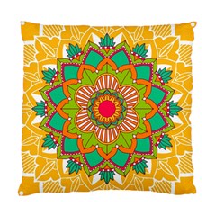 Mandala Patterns Yellow Standard Cushion Case (two Sides)