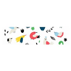 Vector Set Isolates With Cute Birds Scandinavian Style Satin Scarf (oblong) by Vaneshart