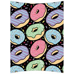 Colorful Donut Seamless Pattern On Black Vector Back Support Cushion by Sobalvarro