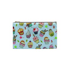 Cupcake Doodle Pattern Cosmetic Bag (small) by Sobalvarro