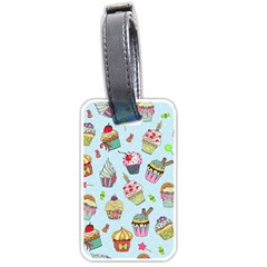 Cupcake Doodle Pattern Luggage Tag (one Side) by Sobalvarro