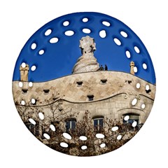 Gaudi, La Pedrera Building, Barcelona - Spain Ornament (round Filigree) by dflcprintsclothing
