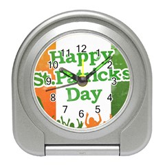 Happy St Patricks Day Design Travel Alarm Clock