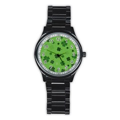 St Patricks Day Stainless Steel Round Watch by Valentinaart