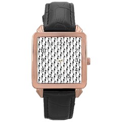 Shiny Knot Rose Gold Leather Watch  by Sparkle