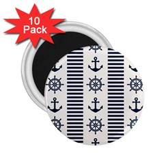 Nautical Seamless Pattern Vector Illustration 2 25  Magnets (10 Pack)  by Wegoenart