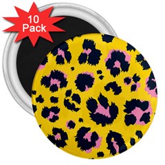 Leopard Print Seamless Pattern 3  Magnets (10 Pack)  by Wegoenart