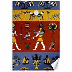 Ancient Egyptian Religion Seamless Pattern Canvas 12  X 18  by Wegoenart