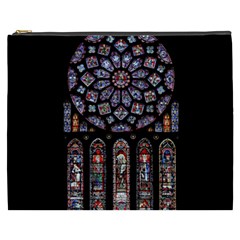 Chartres Cathedral Notre Dame De Paris Amiens Cath Stained Glass Cosmetic Bag (xxxl) by Wegoenart