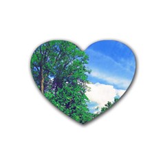 The Deep Blue Sky Heart Coaster (4 Pack)  by Fractalsandkaleidoscopes