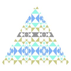 Multicolored Geometric Pattern Wooden Puzzle Triangle by dflcprintsclothing
