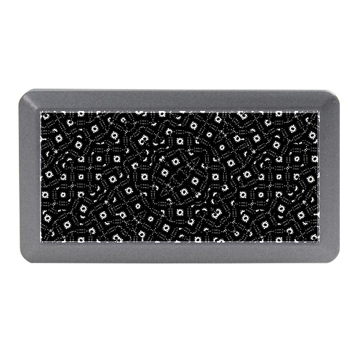 Black And White Intricate Geometric Print Memory Card Reader (Mini)