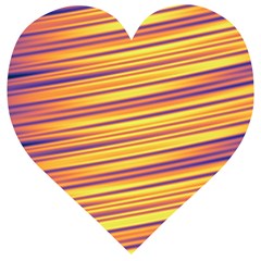 Orange Strips Wooden Puzzle Heart by Sparkle