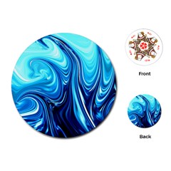 Sunami Waves Playing Cards Single Design (round) by Sparkle