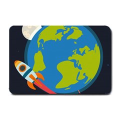 Spaceship Design Small Doormat  by Vaneshart