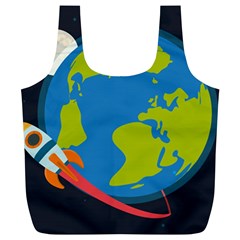 Spaceship Design Full Print Recycle Bag (xl) by Vaneshart