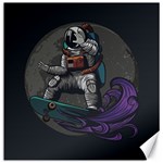 Illustration Astronaut Cosmonaut Paying Skateboard Sport Space With Astronaut Suit Canvas 20  x 20 
