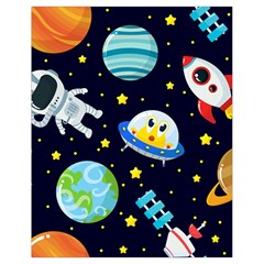 Space Seamless Pattern Drawstring Bag (small) by Vaneshart