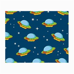 Seamless Pattern Ufo With Star Space Galaxy Background Small Glasses Cloth (2 Sides) by Vaneshart